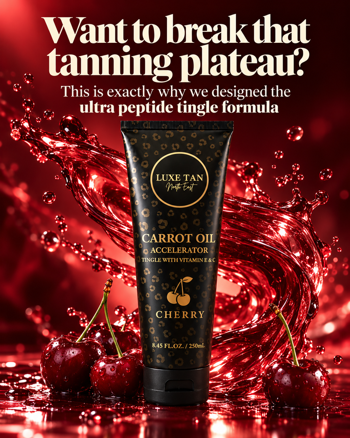 Cherry Intensifying Tingle Lotion 250ml PREMIUM TUBES - Image 1